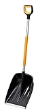 Fiskars Schneeschaufel für kleine und große Schneemengen, X-series, Länge: 132 cm, Aluminium/Polymer, Schwarz/Orange/Grau, 1057177