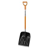 Fiskars Schneeschaufel für kleine Schneemengen, Blattbreite: 35 cm, Kunststoff-Blatt/Aluminium-Stiel, Schwarz/Orange, SnowXpert, 1003468