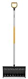 Fiskars Schneeschieber für flache Schneeschichten, X-series, Länge: 173 cm, Aluminium/Polymer, Schwarz/Orange/Grau, 1057179