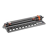 Gardena Viereckregner Comfort Aquazoom 250/2: Rasensprinkler zur Bewässerung kleinerer rechteckiger Flächen von 25 - 250 m², Reichweite 7-18 m, Sprengweite 3,5 - 14 m, Schmutzsieb entnehmbar (1973-20)