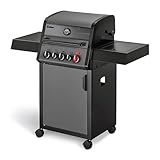 Enders Gasgrill Hyde 3 SIKR Turbo, 3-Brenner aus Edelstahl für kraftvolles direktes und indirektes Grillen, 800 °C Turbo Zone, Switch Grid, Infarot-Backburner und Seitenkocher #8040