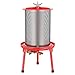 Wiltec Edelstahl Hydropresse mit 20 Liter Korbinhalt, Wasserdruckpresse mit 3 bar zum Pressen von Obst