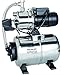T.I.P. Hauswasserwerk HWW 4500 INOX (bis 4.350 l/h Fördermenge, Förderhöhe max. 50 m/Druck max. 5,0 bar, 1.200 W, Installationsfertige Druckschaltung, 22 l Edelstahl-Druckkessel) Silber