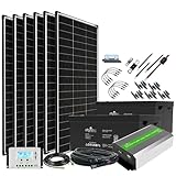 Offgridtec Autark Serie Solar Komplettsystem mit Solarmodul AGM Akku Sinus Wechselrichter und Kabelkit