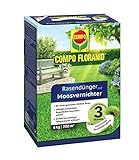 COMPO Rasendünger mit Moosvernichter, 3 Monate Langzeitwirkung, Feingranulat, 6 kg, 200 m²