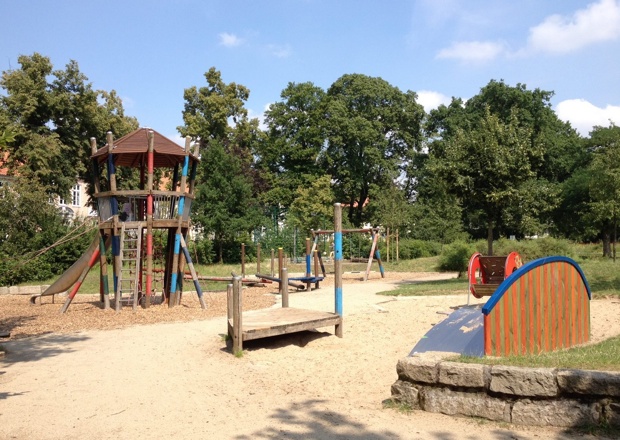 Spielplatz ohne Sonnenschutz