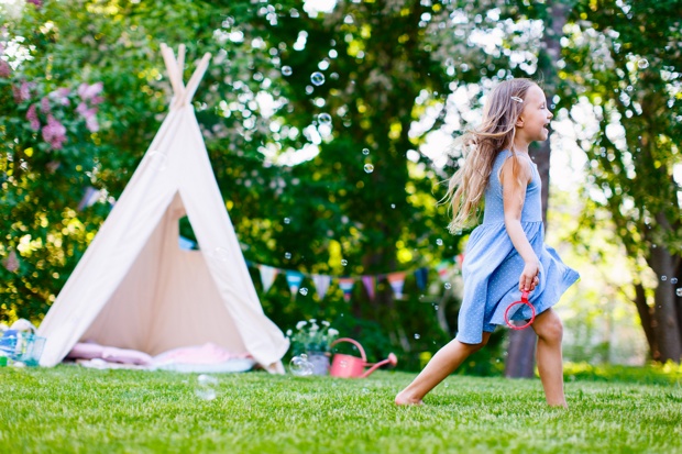 Tipi im eigenen Garten